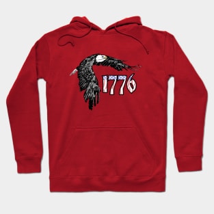 1776 Bald Eagle for Independence Day July 4th Hoodie